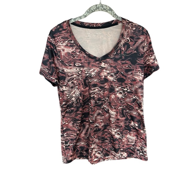 Under Armour Brown and Black Graphic Short Sleeve Tee - Picture 1 of 5